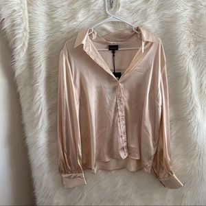 Who What Wear Blush Blouse